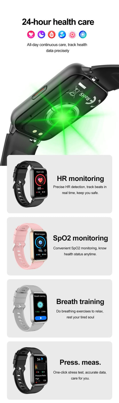2025 New Grade Nursing Smart Watch AMOLED Blood Oxygen ECG + PPG Blood Pressure Body Temperature Bluetooth Health Smartwatch