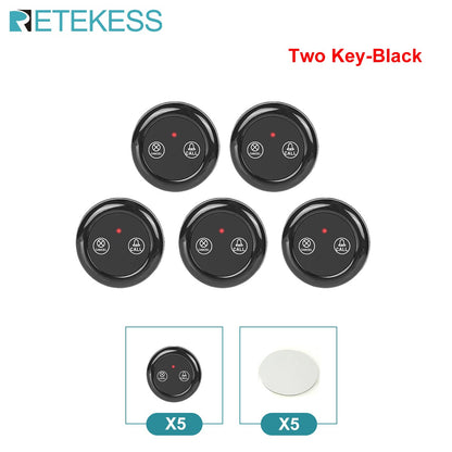 Sistema de chamada para garçons de restaurante com narguilé Retekess TD112, pager de relógio à prova d'água, botões de chamada de garçom TD032 para bar, café, clínica, hotel
