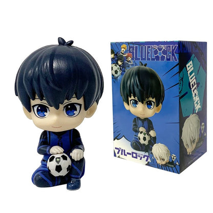 9cm Blue Lock Anime Figura Versão Q Nagi Seishirou Boneco de Ação Kawaii Isagi Yoichi Estatueta PVC Coleção Modelo Boneca Brinquedos