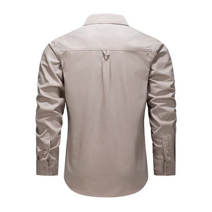 Men Outdoor Multi Pockets Long Sleeved Cargo Shirts High Quality Man Cotton Loose Shirts New Spring  Male Casual Shirts Size 5XL