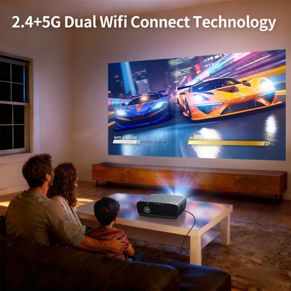 Novo projetor 4K UHD 3500 ANSI Google TV home theater projetor TOF 1080P Android WiFi 2.4+5G foco automático vídeo Projetor quente