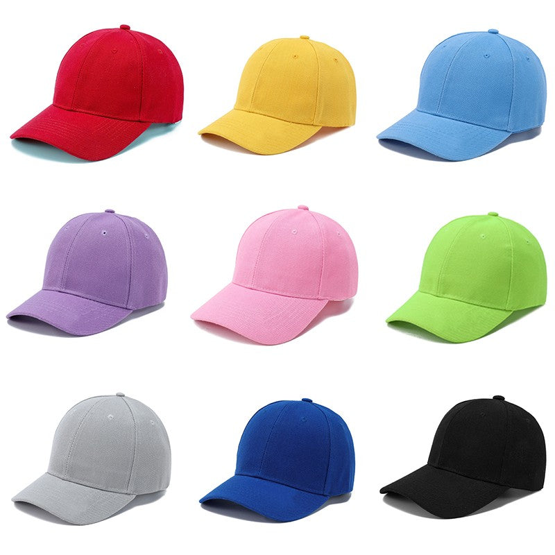 Chapéus Infantis Bonés de Beisebol Snapback Infantis Chapéu de Sol Cor Sólida Primavera Verão Hip Hop Meninos Meninas Bonés de Bico Ajustáveis