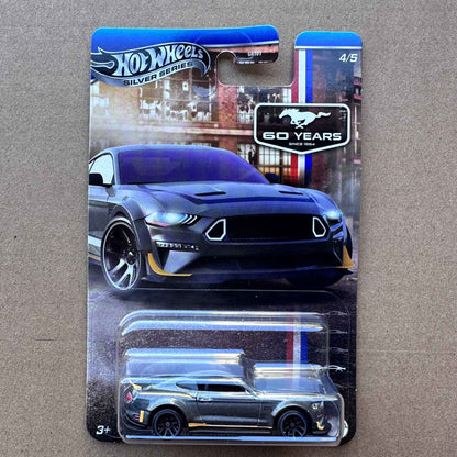 Hot Wheels Carros GRT01-9c6m Mustang 60º Aniversário Conjuntos Ford Mustang GRT Modelos de Veículos Diecast 1:64 Carrinhos de Brinquedo Presente Colecionável