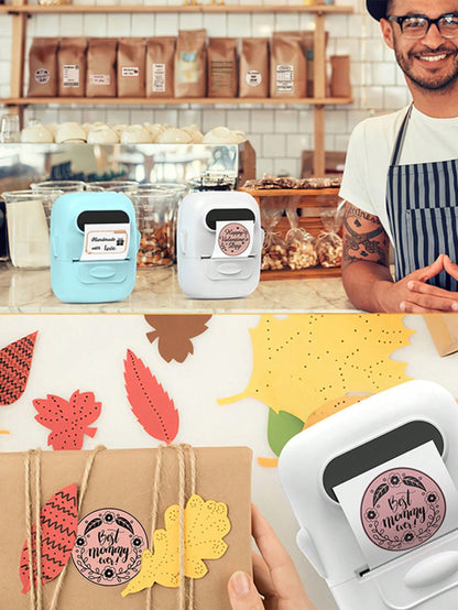 Makrlife P50 Thermal Label Printer Business Label Maker Custom Sticker Printing Machine For Home Use, DIY Stickers, Commercial