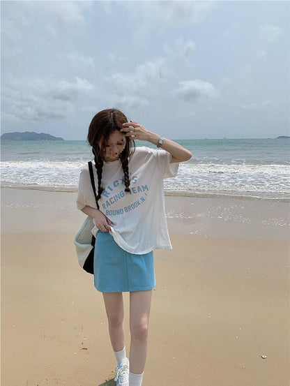 new summer fashion cusual brand female women girls Denim Skirt