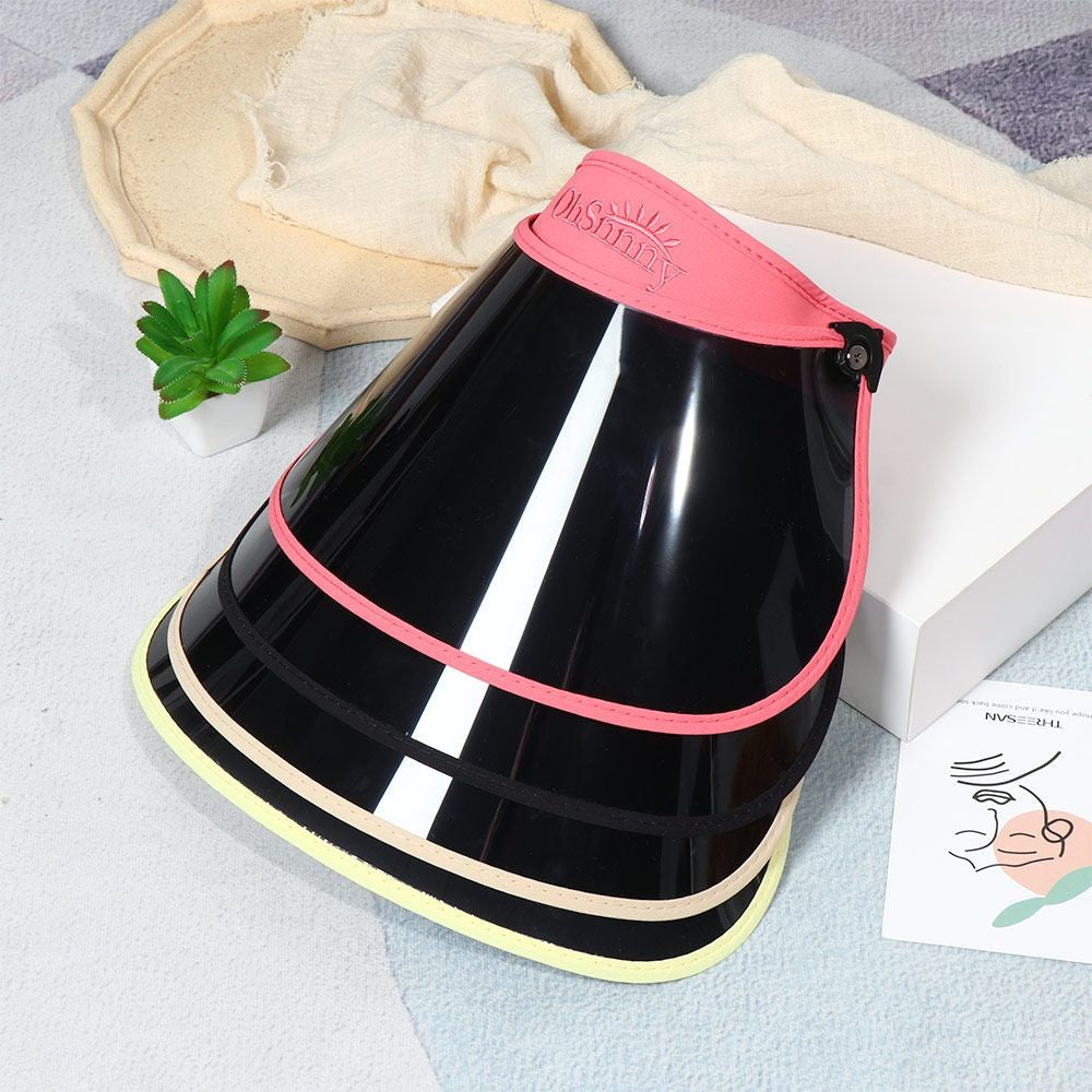 Summer Large Lens Sun Hat Outdoors Sport Anti-UV Visor Face Cover Shield Foldable Portable Men Women Empty Top Hat