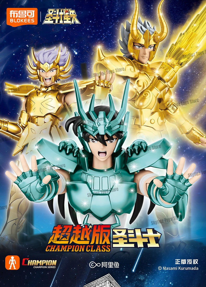 BLOKEES Saint Seiya Segunda Edição Touro Dragão Capricórnio Sagitário Boneco de Ação Anime Brinquedos Presente de Natal Em Estoque