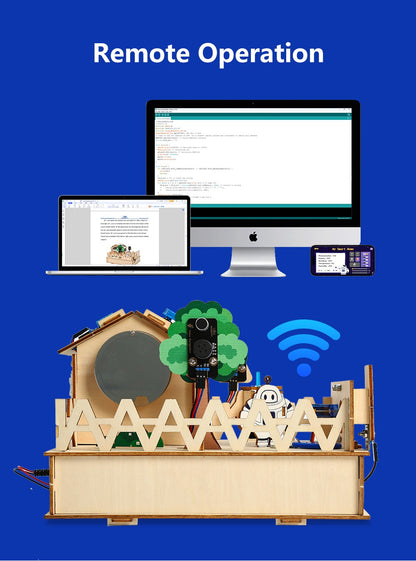 ACEBOTT Smart Home STEM STEAM Starter Kit Wooden House IoT Wifi Blockly Programming for ESP32 Arduino