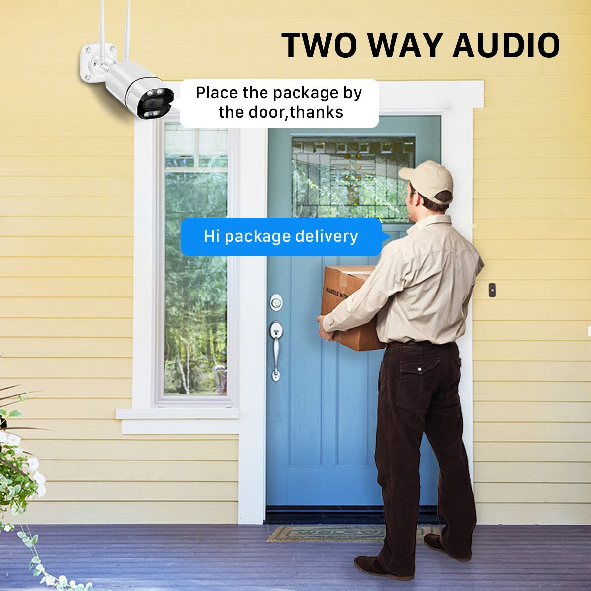 BESDER 5MP Outdoor WiFi IP Camera with AI Human Detection Wireless 1080P HD Color Night Vision Security CCTV Camera