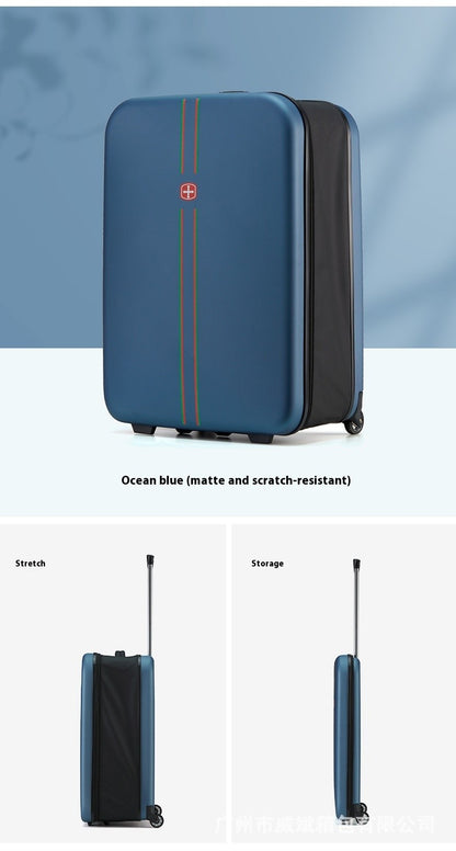 Foldable Upright Luggage Portable Business Travel Suitcase 20/24 Inch - Compact Foldable Carry-On for Easy Storage And Transport