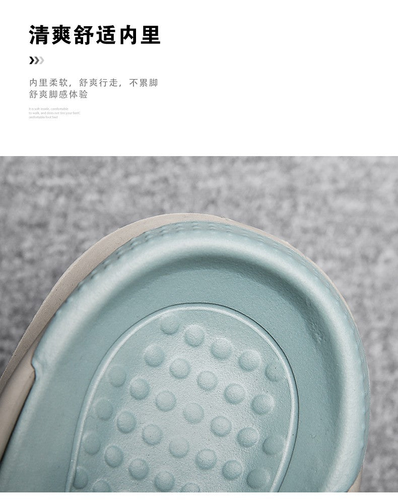 Summer Men's Fashion Beach Sandals Clogs Thick Sole Slipper Waterproof Anti-Slip Sandals Flip Flops Non-slip Soft EVA Hole Shoes