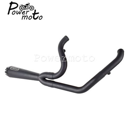 For Harley Softail Low Rider S ST EI Diablo Street Bob 2018-up 2-into-1 Motorcycle Complete Full System Exhaust Pipe Muffler