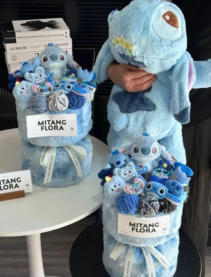 Buquê de Bonecas Criativas Lilo & Stitch da Disney, Presentes de Dia dos Namorados para Amigas com Presentes de Aniversário Lindo.