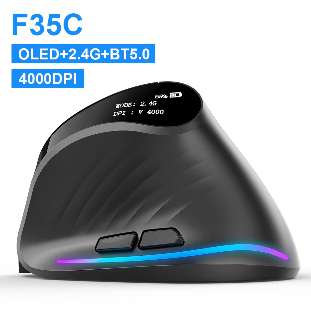 Lefon 2.4G Ergonomic Mouse Wireless Vertical Mouse Rechargeable Gaming Mice for PC Laptop MacOS Office F35C/F35B/F35 MODEL