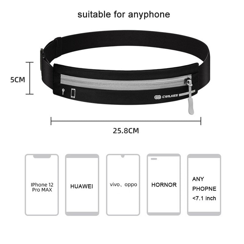 Running Belt Waist Bag for Cell Phone Sports Fanny Pack Waterproof Men Women Hidden Gym Bags Pouch