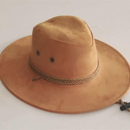 Wide Brim Western Cowboy Hat Knight Hat Climbing Hat Summer Sun Hat Cycling Cap Sun Protection Cap Sunscreen Cap Men/Male