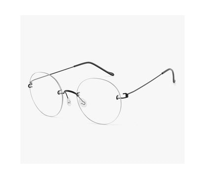 Round Blue Light Glasses Women Screwless Eyeglasses Frame Men 2025 New Women Round Denmark Korean Glasses Frame Vintage Eyewear