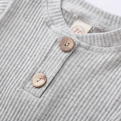 Ma&Baby 0-24M Newborn Infant Knit Baby Boy Girl Clothes Set Long Sleeve Button Romper Pants Outfits Autumn Spring Baby Clothing