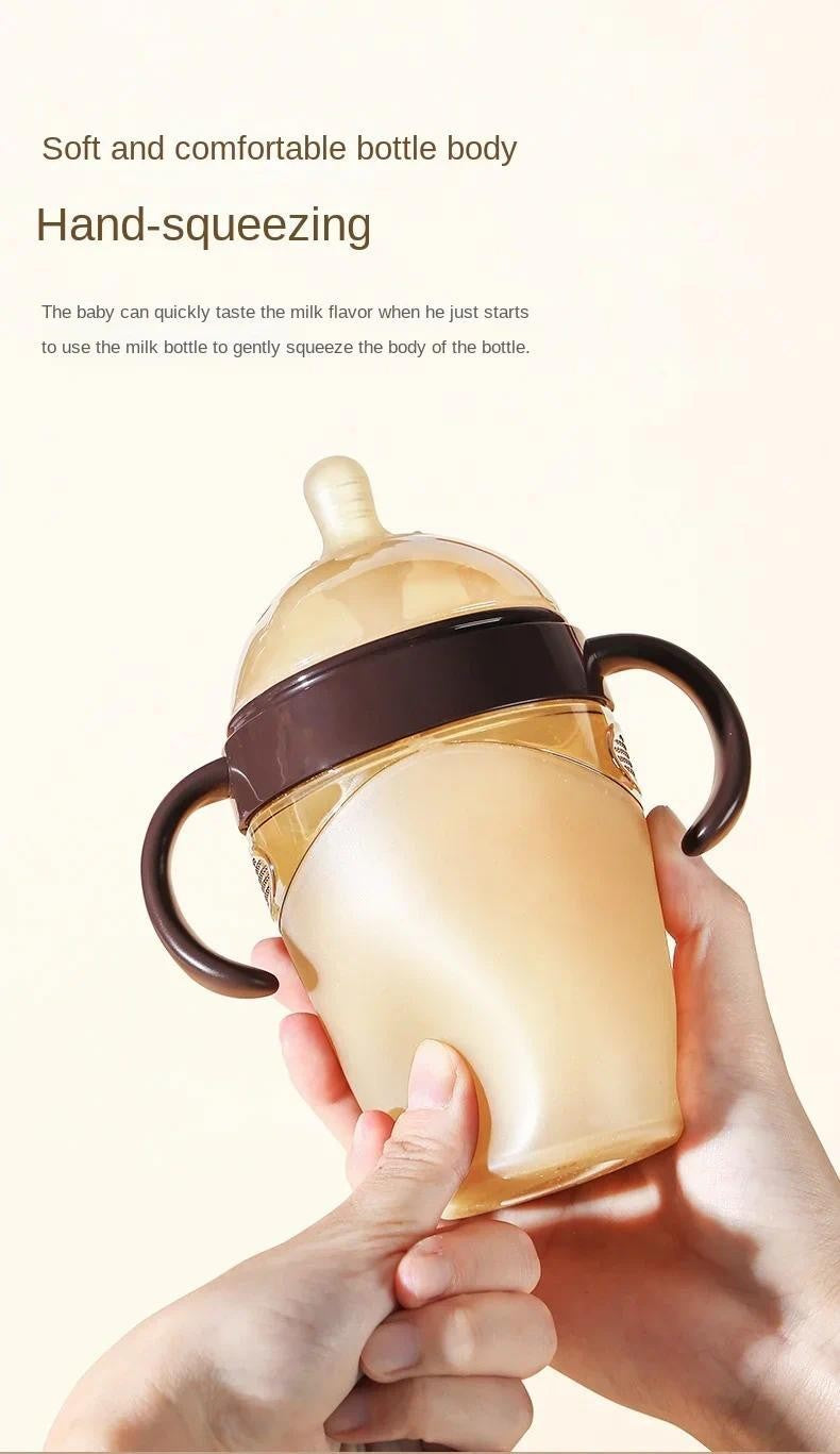 Baby Bottle 250/150ml Silver Nanoparticle Antibacterial Baby Silicone Bottle Baby Weaning Anti Suffocation Nipple Bottle