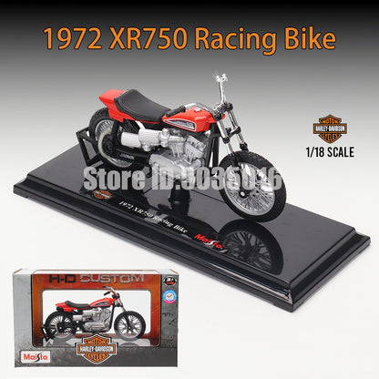 Maisto 1:18 Harley-Davidson Motorcycle 2022 Road King Fat Bob 114 Pan America 1250 Alloy Motorcycle Model Toy Car Collection