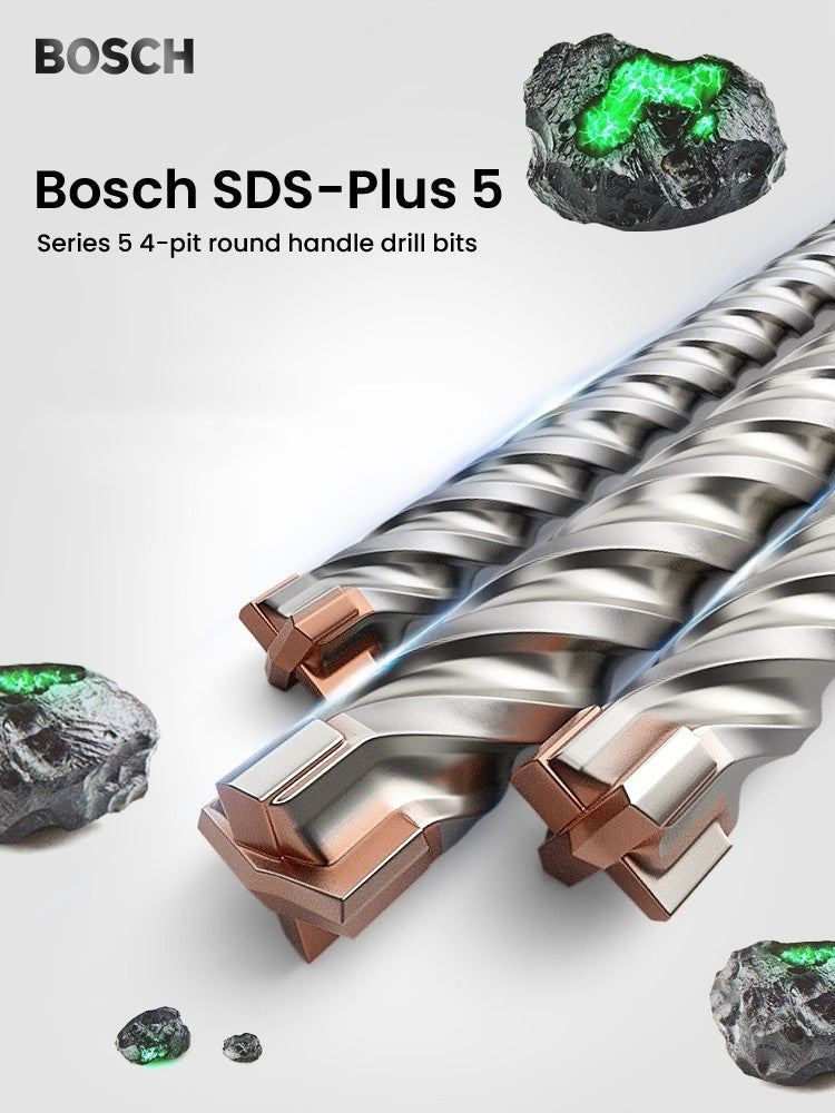 Conjuntos de Brocas Bosch SDS Plus para Martelete para Concreto Diâmetro 6-12mm Cabo Redondo Acessórios para Martelete Perfurador