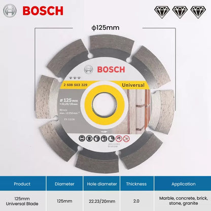 Bosch Discos de Corte Diamantados Universais Lâminas de Serra Circular de Mármore para Cortar Pedra Concreto Reforçado Rodas de 105/110/125/180mm