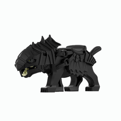 MOC Zoo Animal Building Block Accessories Set  Elephants Camel Deer Medieval Wolves Dinosaur Bricks Tyrannosaurus Model Toy