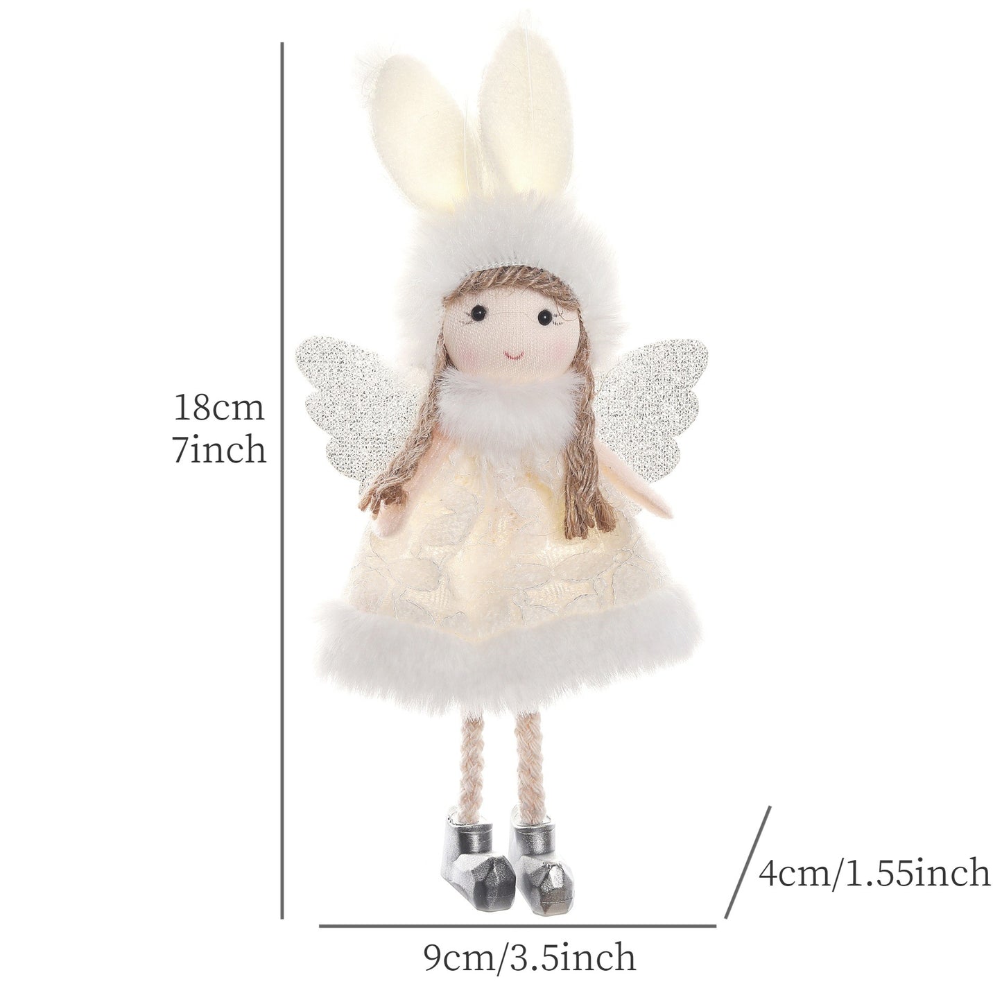 2024 New Year Gift Cute Christmas Angel Doll Xmas Tree Ornament Noel Deco Christmas Decoration for Home Natal Navidad 2023 Decor