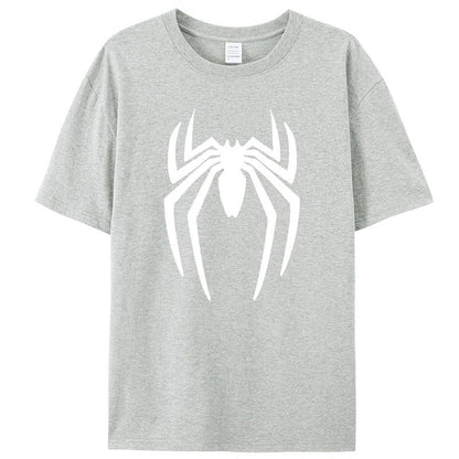 Summer Spider Men's T-Shirt Short Sleeve Sport Cartoon Hero Tops Tees Oversized Streetwear Casual T Shirts Designer Men Clothing
