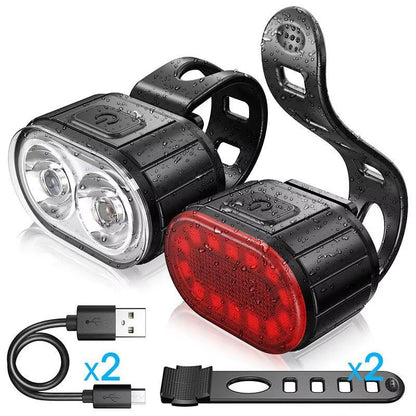 BUCKLOS Bike Lighting Front and Rear Lights Bicycle Lamp Led Cycling Light Bike Flashlight for Bicycle Front Taillight Lantern