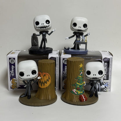 Anime O Estranho Mundo de Jack Q-Version Bonecos de Ação Halloween Jack Caveira Terror Bonecos de Ação Modelo de Enfeite Presentes