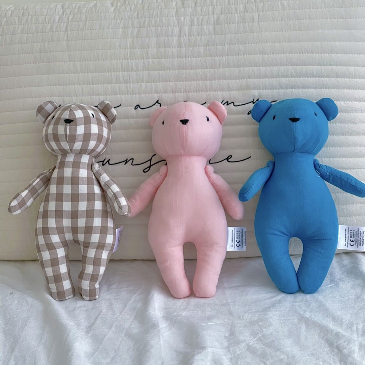 2024 New Little Bear Cloth Art Doll Cute and Creative Cloth Doll Doll Doll Adorable Baby Comfort Toy