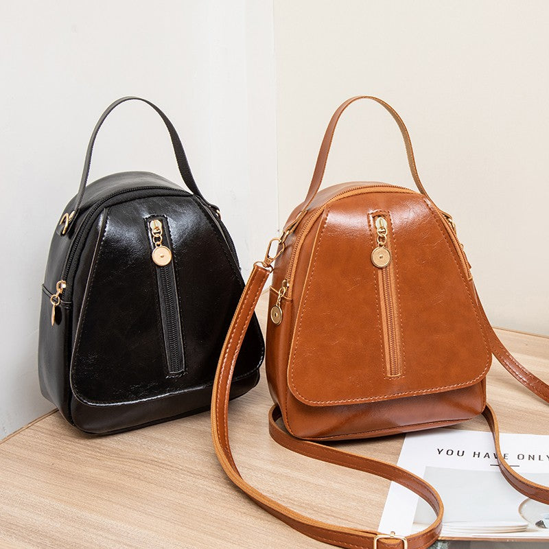 Fashion Women Mini Backpack Solid Color Soft Pu Small Backpacks Female Casual Outdoor Travel Rucksack School Baskpack for Girls