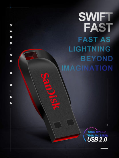 SanDisk CZ50 USB 2.0 Flash Drive 128GB 64GB 32GB U Disk 16GB USB2.0 Mini Pen Drive Memórias USB Flash USB Stick para computador