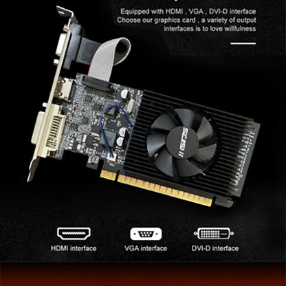 SEJISHI GT610 2GB DDR3 Video Card - Ideal for Home/Office PCs, Reliable & Low Maintenance