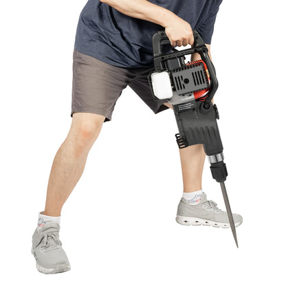 Martelo Demolidor a Gasolina 2 Tempos 1000W 33CC Refrigerado a Ar Perfuratriz de Martelo 5300rpm para Trabalho