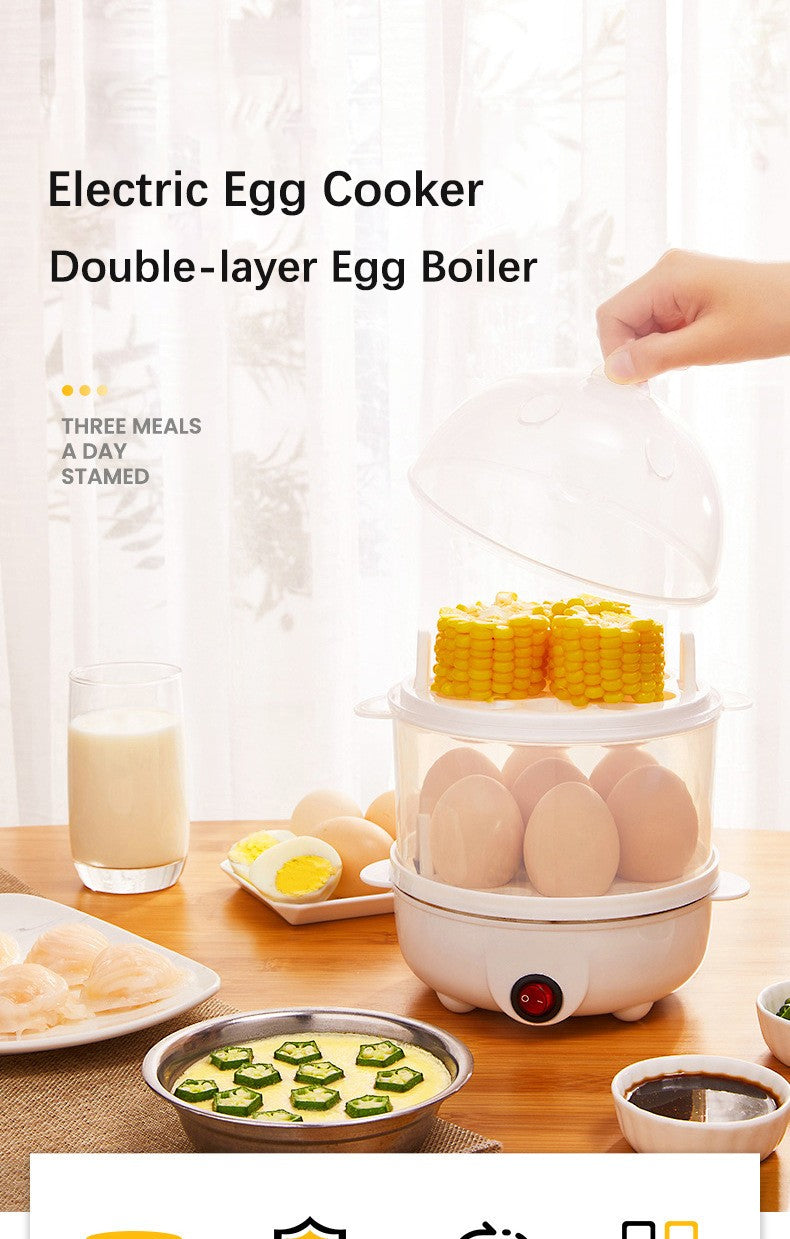 Panela Elétrica Cozedora de Ovos Máquina Rápida para Cozinhar Ovos, Escalfados, Mexidos e Omeletes com Desligamento Automático Eletrodoméstico de Cozinha