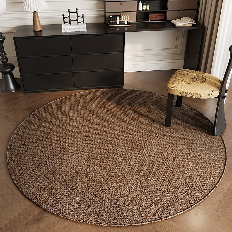 VIKAMA Antique-Style Round Living Room Carpet, Study Computer Chair Mat, Swivel Chair, Bedroom Closet Mat, Home Decoration