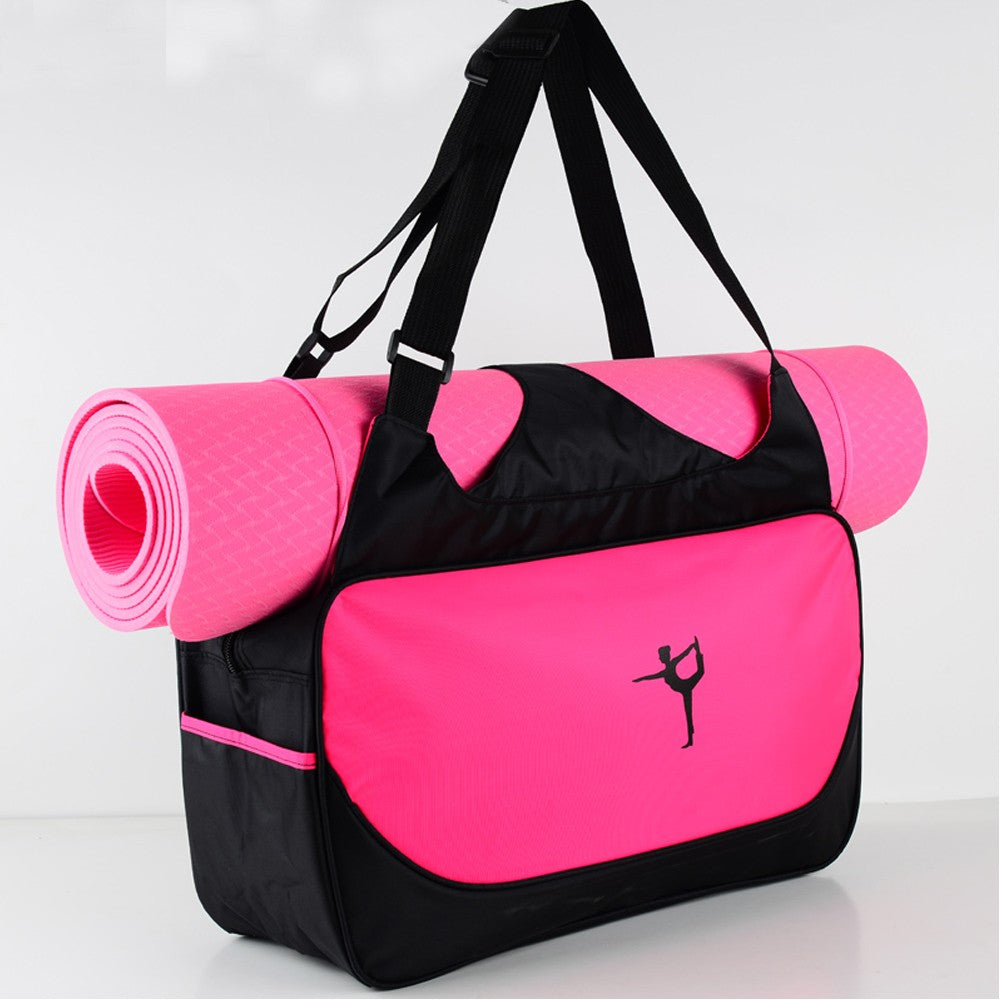 Yoga mat tote bag, large capacity fitness bag, travel bag, outdoor sports bag, storage bag, side water cup bag