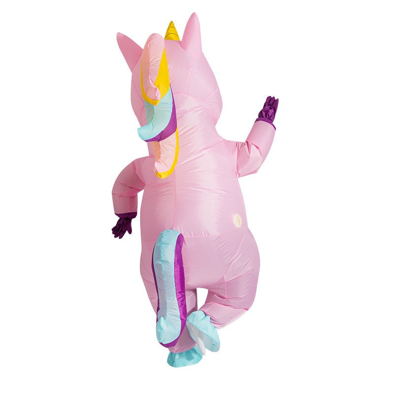 Inflatable Unicorn Costume Adult Kids Rainbow Halloween Costumes for Wommen Men Adult Carnival Mascot Christmas Cosplay