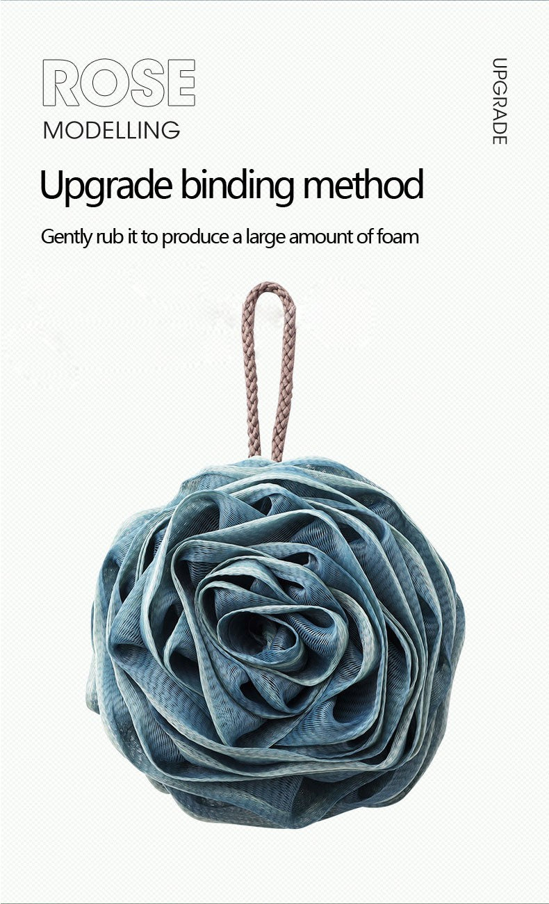 Elastic Mesh Lanyard Design, Body Cleaner Exfoliating Bath Flower, Nylon Cleaning Brush Bath Puff Body Cleaning