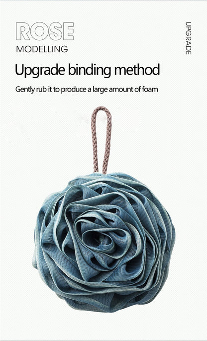 Elastic Mesh Lanyard Design, Body Cleaner Exfoliating Bath Flower, Nylon Cleaning Brush Bath Puff Body Cleaning