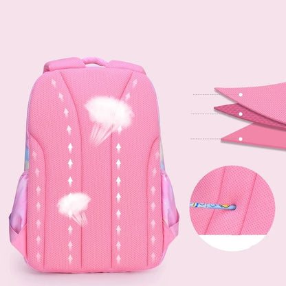Mochila Escolar Menina Rosa Para Crianças Adolescentes Escolar Primária Kawaii Fofa Impermeável