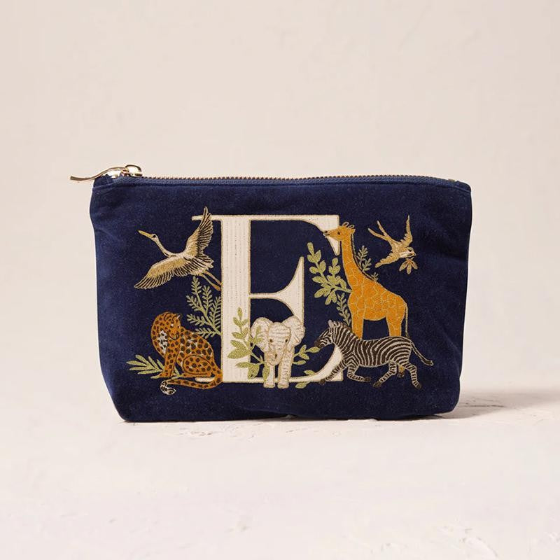 Fashionable Portable Makeup And Cosmetic Tool Storage Animal Pattern Printed Velvet Fabric Large Capacity Cosmetic Bag