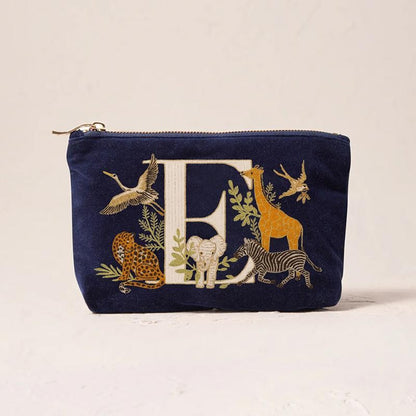 Fashionable Portable Makeup And Cosmetic Tool Storage Animal Pattern Printed Velvet Fabric Large Capacity Cosmetic Bag