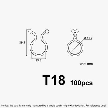 100pcs Black Twist Cable Tie Fastener Clips U Shape Plastic PA66 Nylon Retainer Desk Line Holder Fixing Clamp for Electric Wires