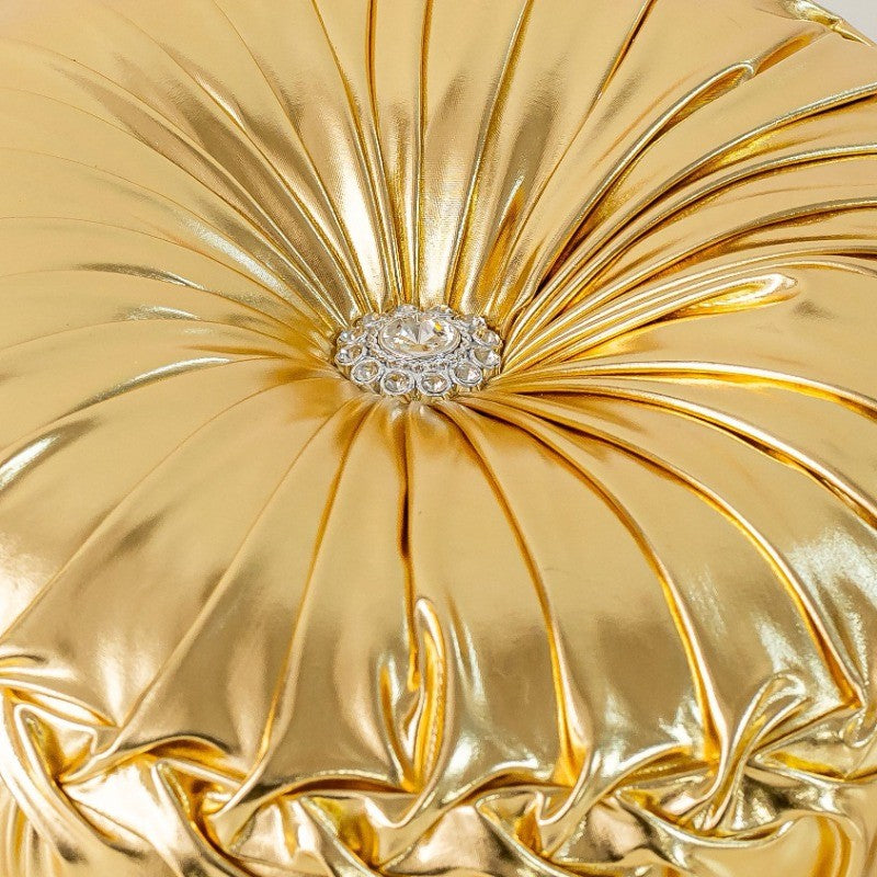 2025 New Circular Nordic Ins Style Solid Color Sequins Wheel Pillow Sofa Cushion Bedside Window Futon Cushion Pumpkin Pillow