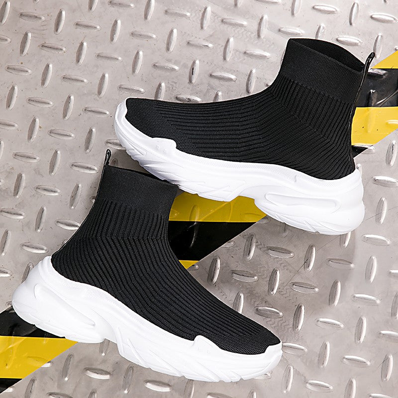 Sneakers for Men Fashion High Top Sock Shoes Autumn New Breathable Casual Shoes