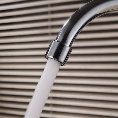 Torneira de Cozinha de Parede Monocomando para Pia com Rotação, Água Fria, Tanque de Limpeza, Torneira de Lavatório em Latão
