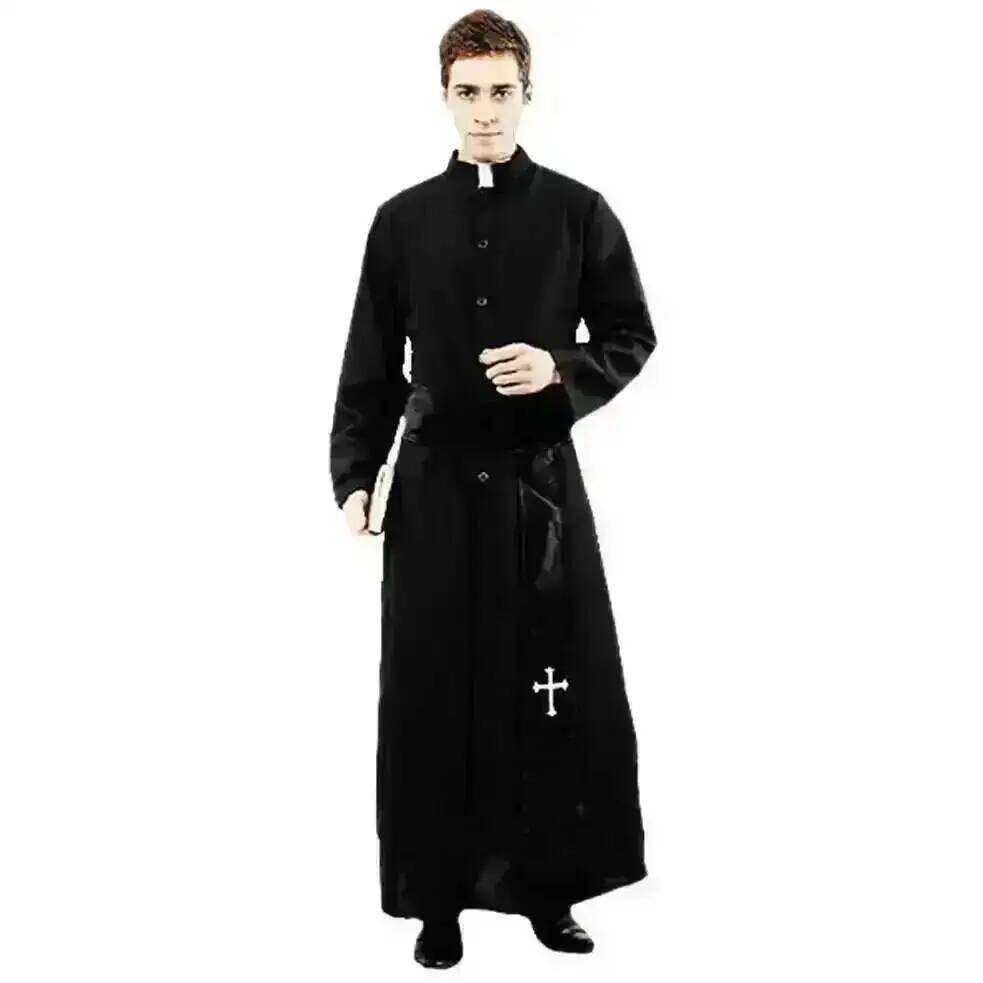 Adults Easter Purim Halloween Costume for Men Father Priest Bishop Costumes Christian Pastor Clergyman Cosplay Costumes Party